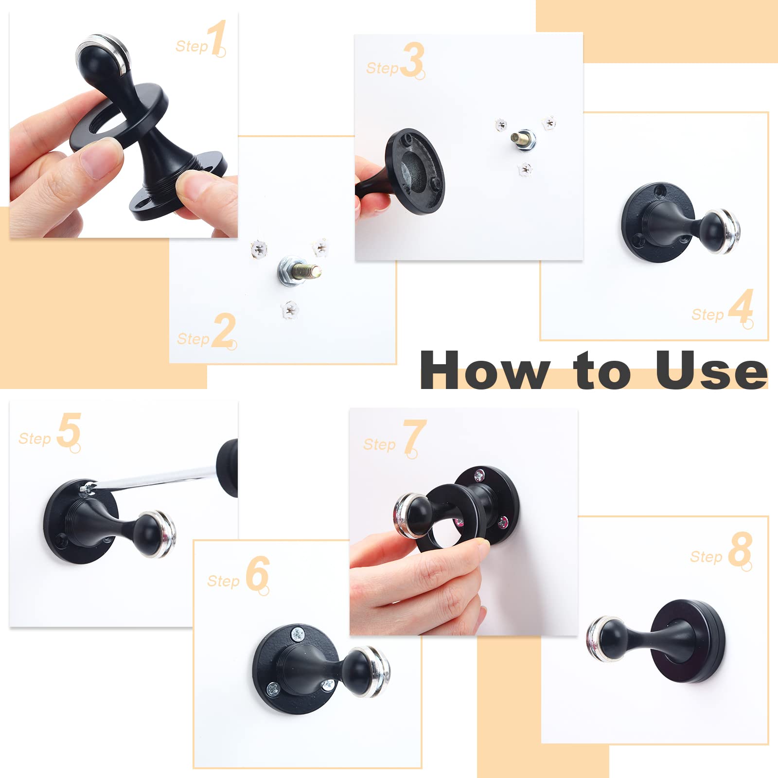 Amazon.com : Shimeyao 8 Pack Magnetic Door Stop Floor Mounted Door